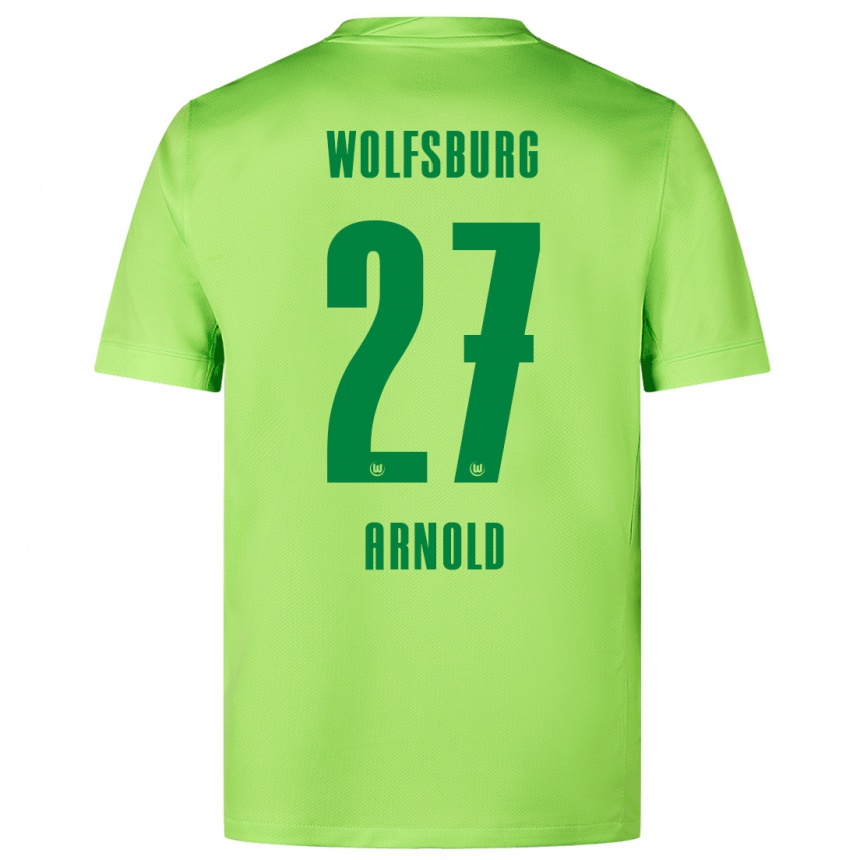 Vaikiškas Maximilian Arnold #27 Fluorescencinė Žalia Namų Marškinėliai 2024/25 T-Shirt