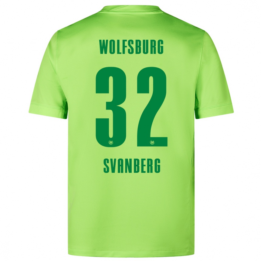 Vaikiškas Mattias Svanberg #32 Fluorescencinė Žalia Namų Marškinėliai 2024/25 T-Shirt