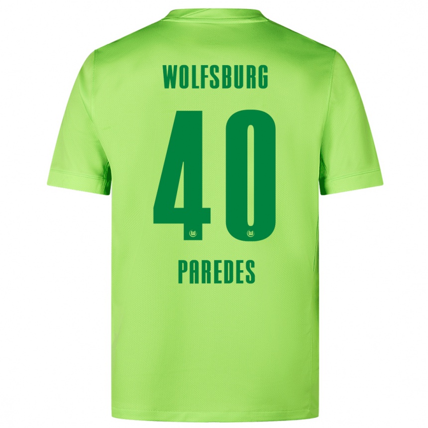 Vaikiškas Kevin Paredes #40 Fluorescencinė Žalia Namų Marškinėliai 2024/25 T-Shirt