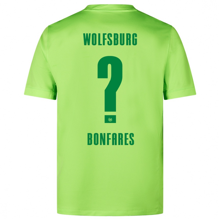 Vaikiškas Marouan Bonfares #0 Fluorescencinė Žalia Namų Marškinėliai 2024/25 T-Shirt