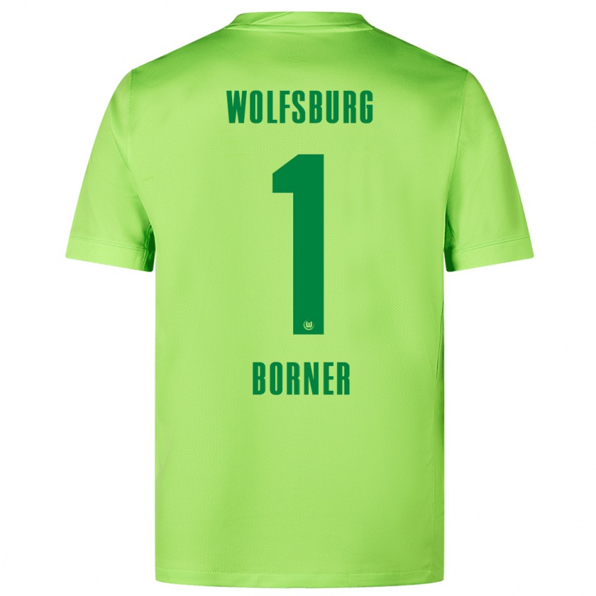 Vaikiškas Benedikt Börner #1 Fluorescencinė Žalia Namų Marškinėliai 2024/25 T-Shirt