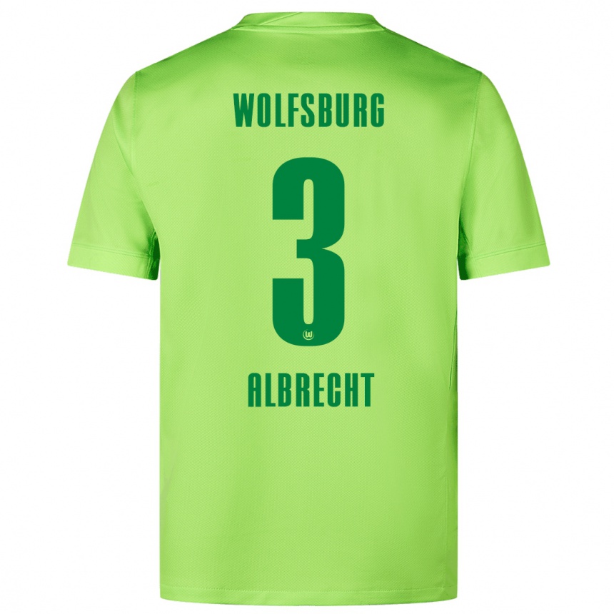 Vaikiškas Ben Albrecht #3 Fluorescencinė Žalia Namų Marškinėliai 2024/25 T-Shirt