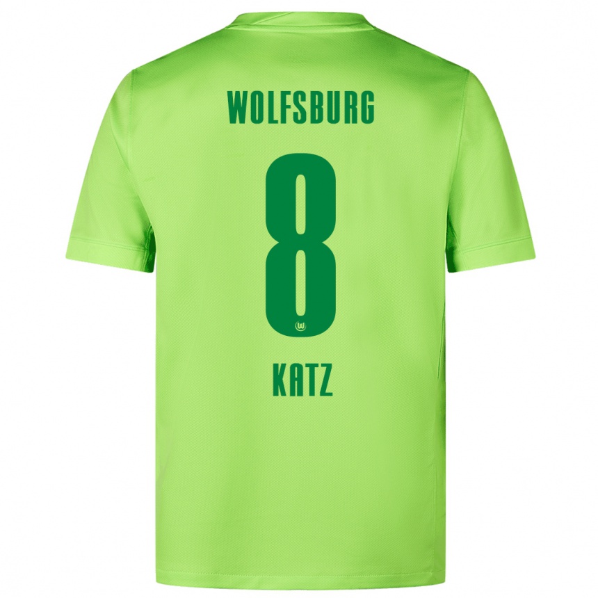 Vaikiškas Bruno Katz #8 Fluorescencinė Žalia Namų Marškinėliai 2024/25 T-Shirt