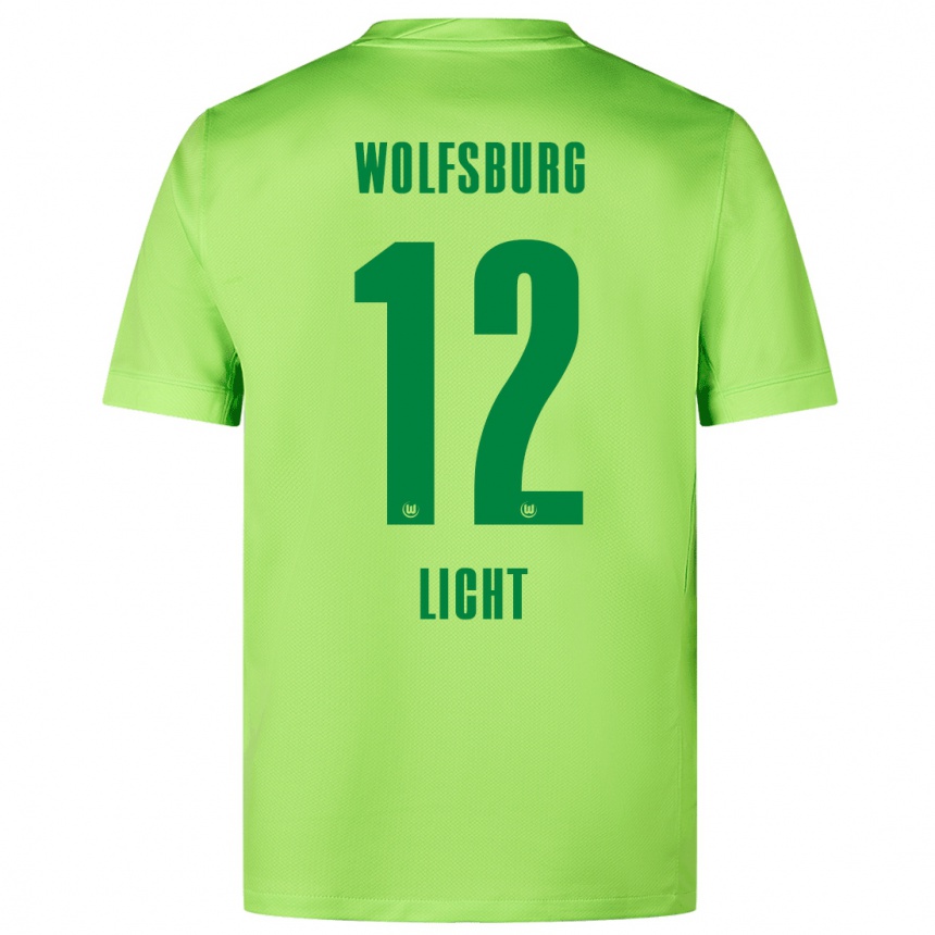 Vaikiškas Philipp Licht #12 Fluorescencinė Žalia Namų Marškinėliai 2024/25 T-Shirt