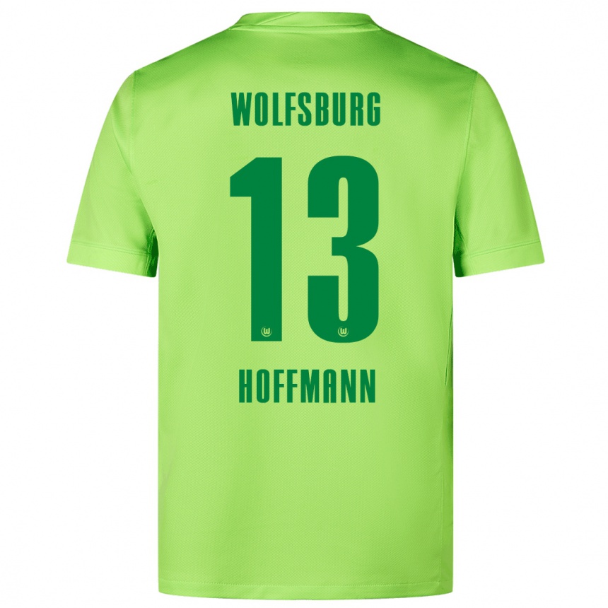 Vaikiškas Nils Hoffmann #13 Fluorescencinė Žalia Namų Marškinėliai 2024/25 T-Shirt