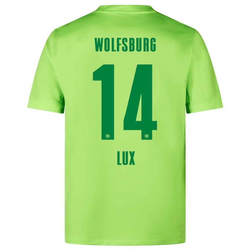 Vaikiškas Finn-Marco Lux #14 Fluorescencinė Žalia Namų Marškinėliai 2024/25 T-Shirt