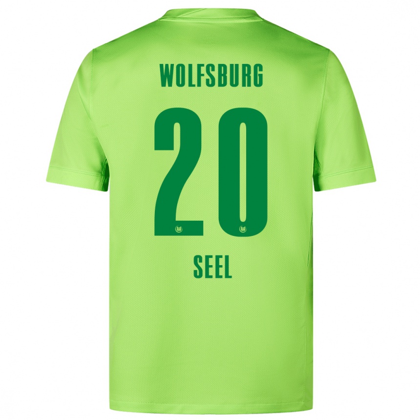 Vaikiškas William Seel #20 Fluorescencinė Žalia Namų Marškinėliai 2024/25 T-Shirt