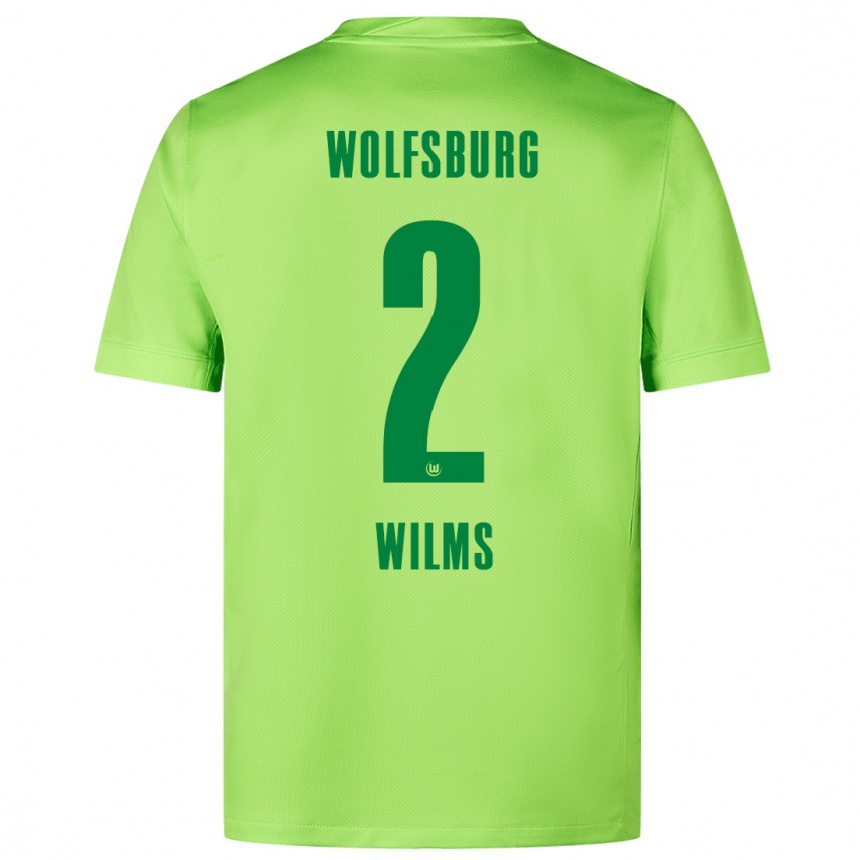 Vaikiškas Lynn Wilms #2 Fluorescencinė Žalia Namų Marškinėliai 2024/25 T-Shirt