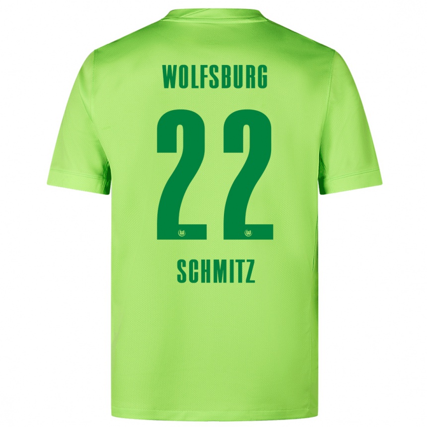 Vaikiškas Lisa Schmitz #22 Fluorescencinė Žalia Namų Marškinėliai 2024/25 T-Shirt