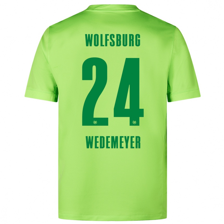 Vaikiškas Joelle Wedemeyer #24 Fluorescencinė Žalia Namų Marškinėliai 2024/25 T-Shirt