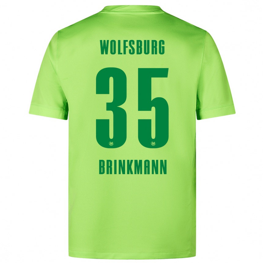 Vaikiškas Karla Brinkmann #35 Fluorescencinė Žalia Namų Marškinėliai 2024/25 T-Shirt