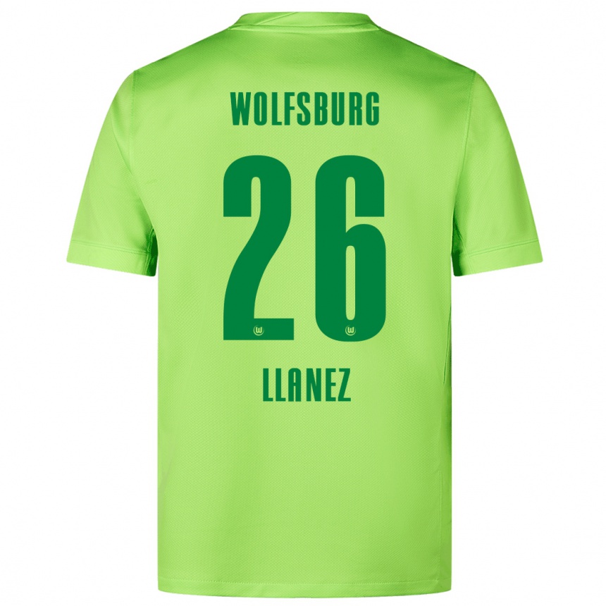 Vaikiškas Ulysses Llanez #26 Fluorescencinė Žalia Namų Marškinėliai 2024/25 T-Shirt