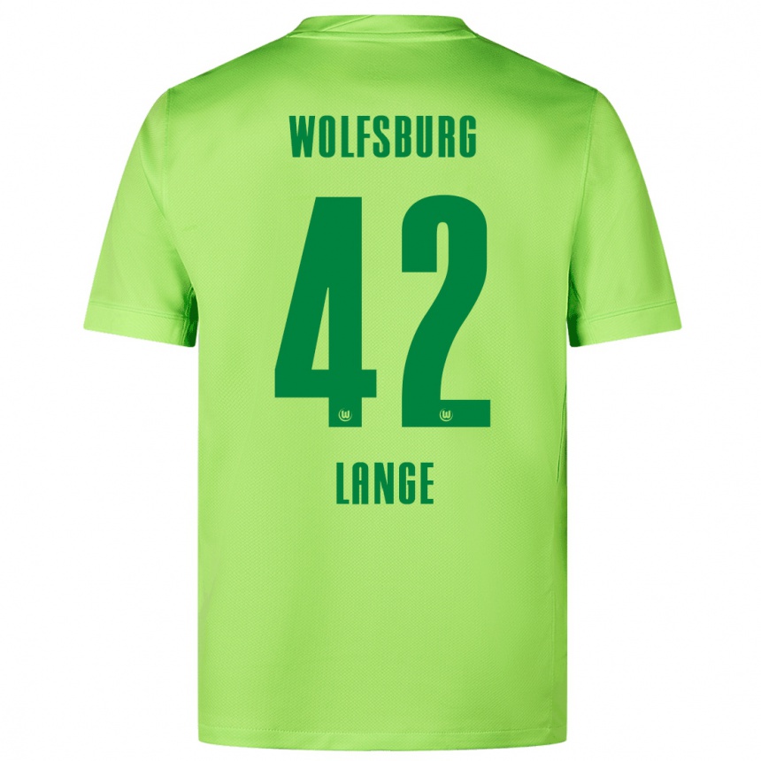 Vaikiškas Felix Lange #42 Fluorescencinė Žalia Namų Marškinėliai 2024/25 T-Shirt