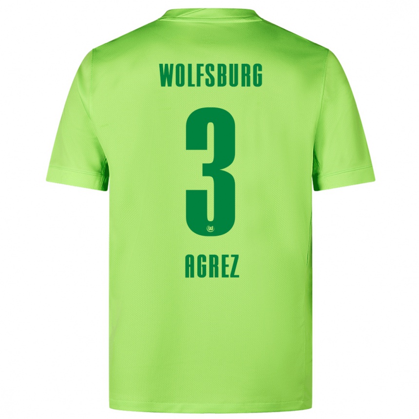 Vaikiškas Sara Agrež #3 Fluorescencinė Žalia Namų Marškinėliai 2024/25 T-Shirt