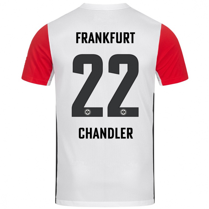 Vaikiškas Timothy Chandler #22 Balta Raudona Namų Marškinėliai 2024/25 T-Shirt