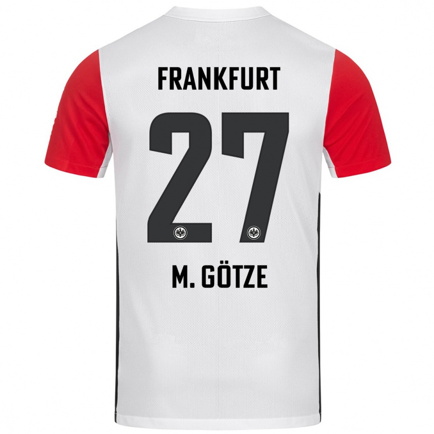 Vaikiškas Mario Götze #27 Balta Raudona Namų Marškinėliai 2024/25 T-Shirt