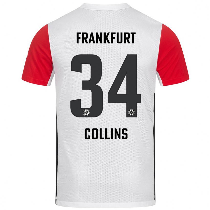 Vaikiškas Nnamdi Collins #34 Balta Raudona Namų Marškinėliai 2024/25 T-Shirt