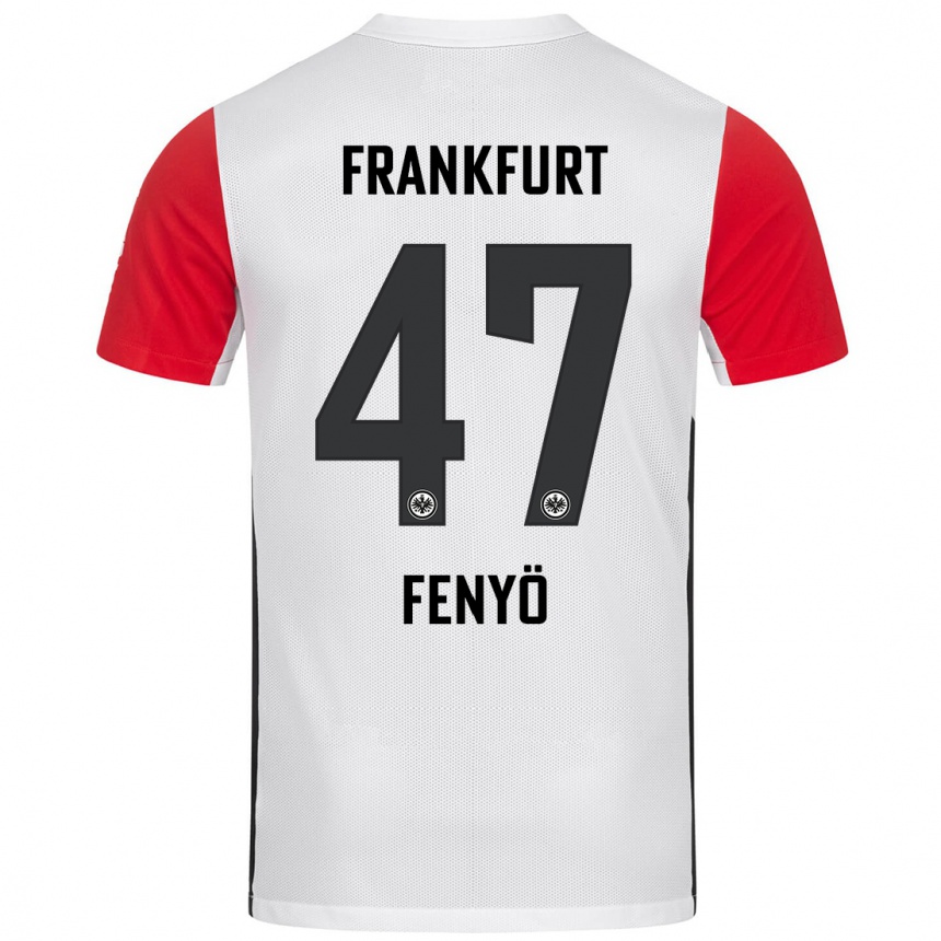 Vaikiškas Noah Fenyö #47 Balta Raudona Namų Marškinėliai 2024/25 T-Shirt