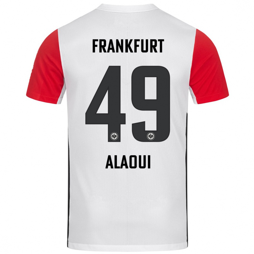 Vaikiškas Anas Alaoui #49 Balta Raudona Namų Marškinėliai 2024/25 T-Shirt