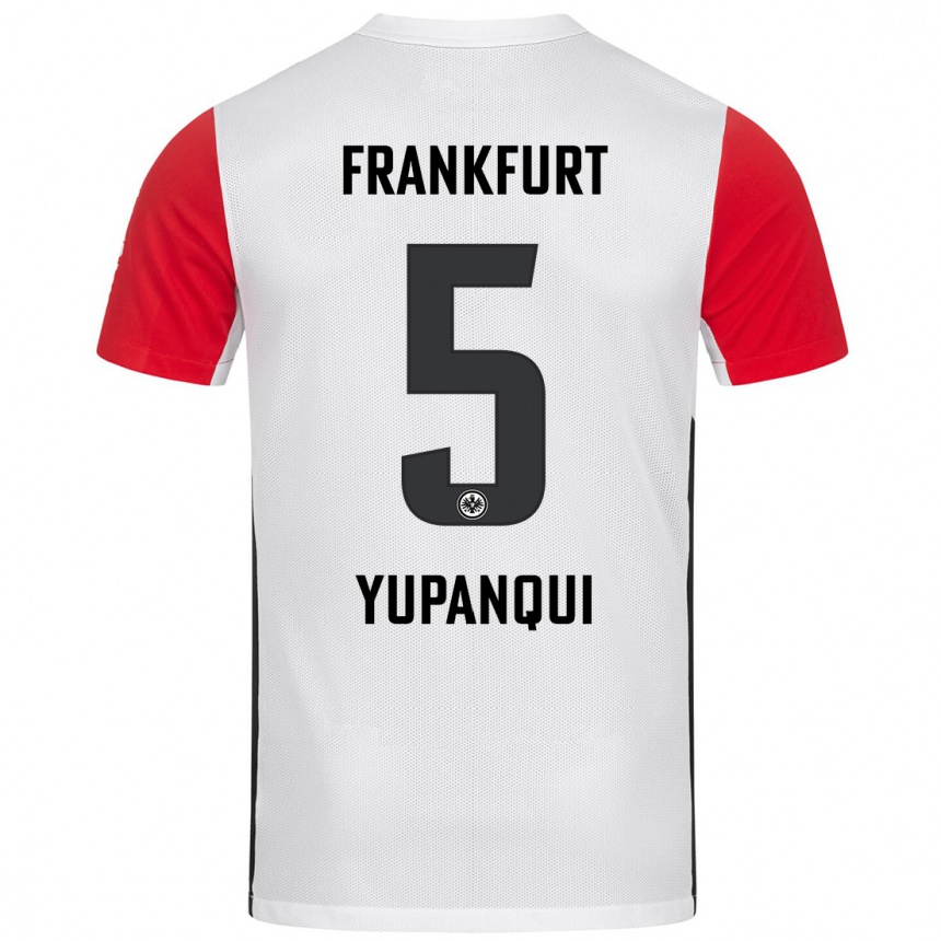 Vaikiškas Philipp Eisele Yupanqui #5 Balta Raudona Namų Marškinėliai 2024/25 T-Shirt