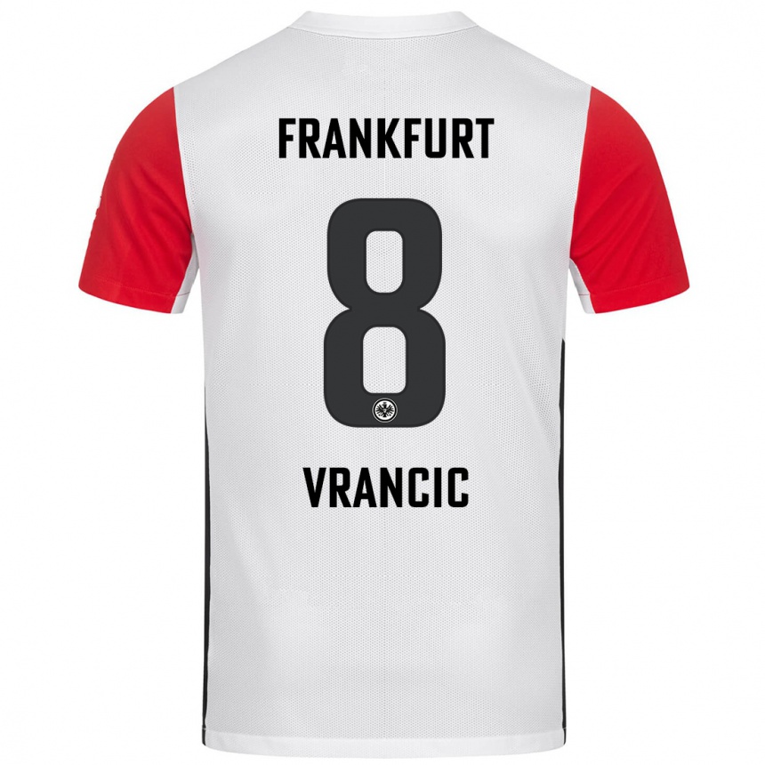 Vaikiškas Mario Vrancic #8 Balta Raudona Namų Marškinėliai 2024/25 T-Shirt