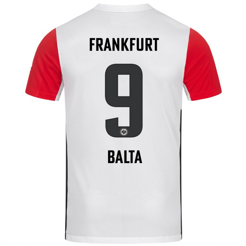 Vaikiškas Sahin Balta #9 Balta Raudona Namų Marškinėliai 2024/25 T-Shirt