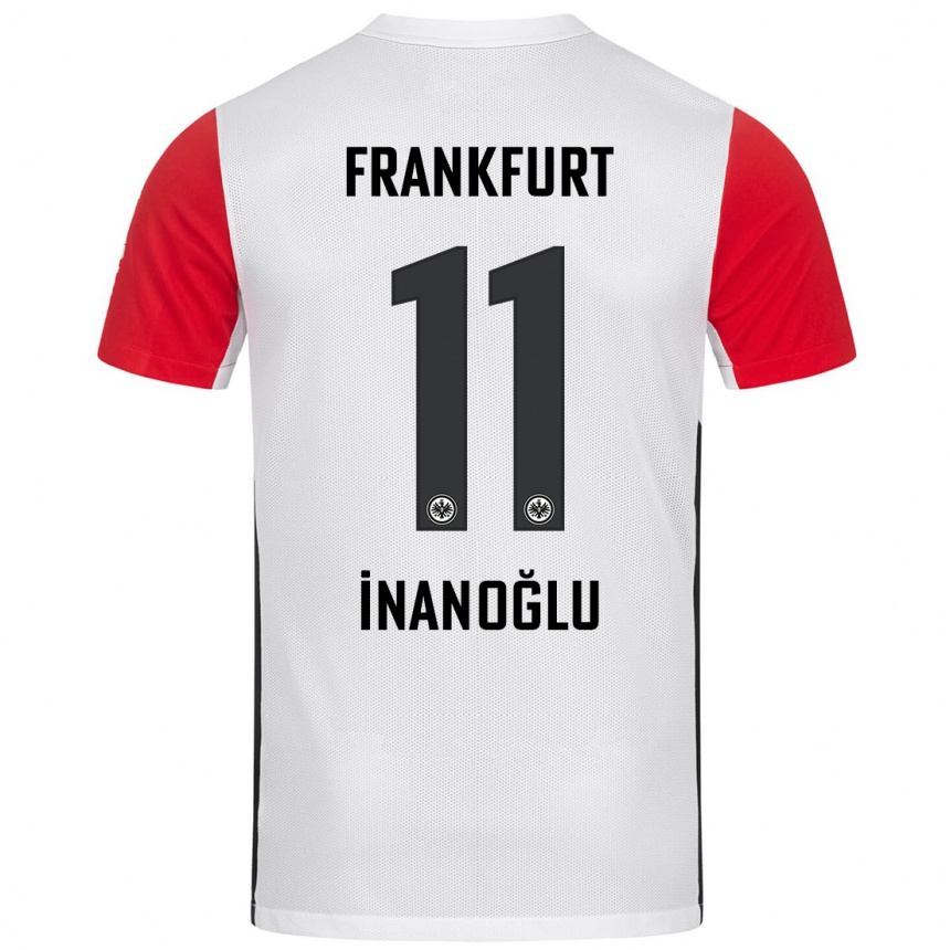 Vaikiškas Kaan İnanoğlu #11 Balta Raudona Namų Marškinėliai 2024/25 T-Shirt