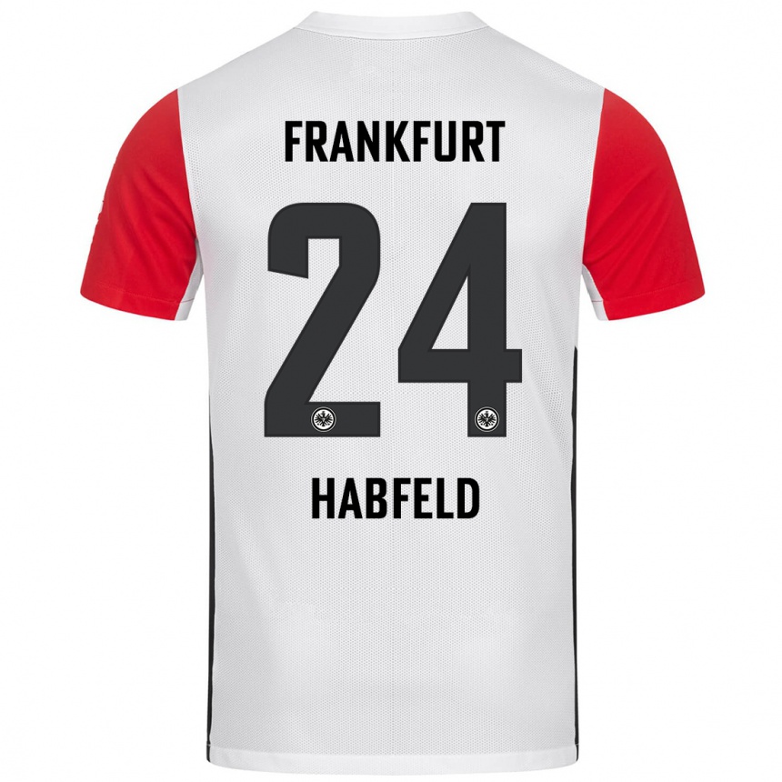 Vaikiškas Josef Haßfeld #24 Balta Raudona Namų Marškinėliai 2024/25 T-Shirt