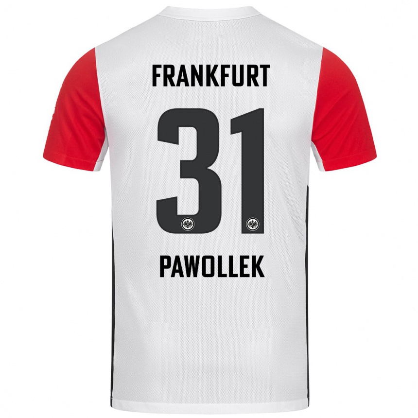 Vaikiškas Tanja Pawollek #31 Balta Raudona Namų Marškinėliai 2024/25 T-Shirt