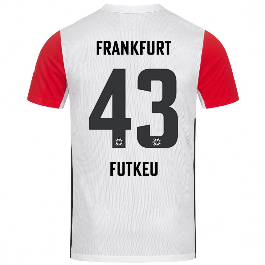 Vaikiškas Noel Futkeu #43 Balta Raudona Namų Marškinėliai 2024/25 T-Shirt