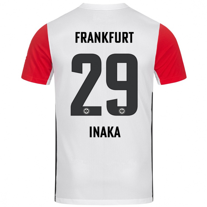 Vaikiškas Arthur Inaka #29 Balta Raudona Namų Marškinėliai 2024/25 T-Shirt