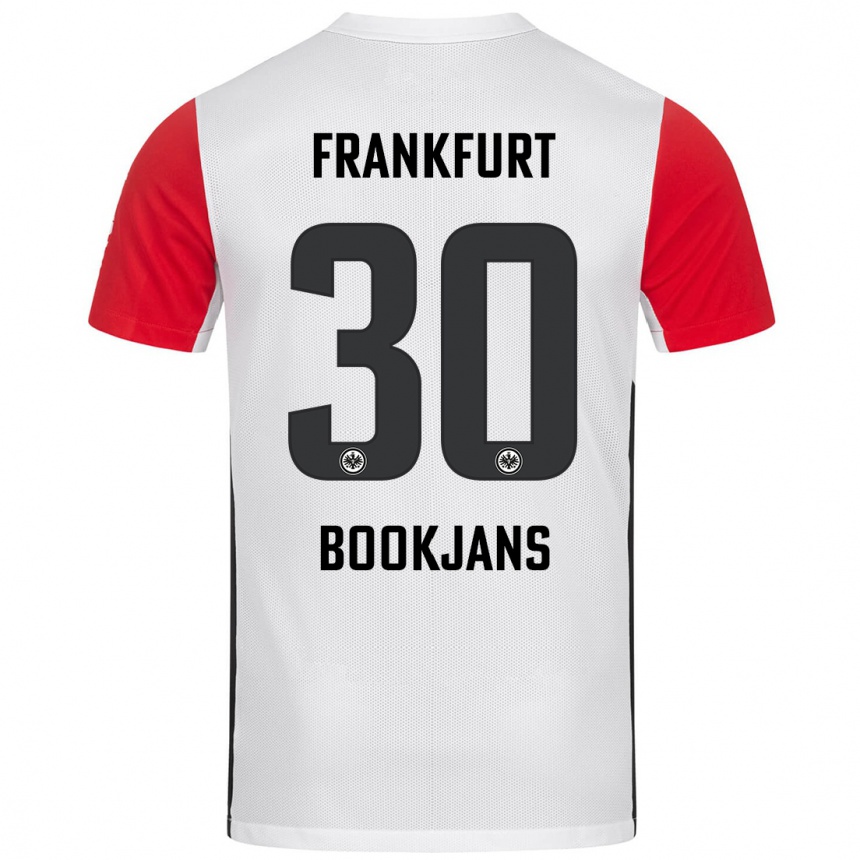 Vaikiškas Jakob Bookjans #30 Balta Raudona Namų Marškinėliai 2024/25 T-Shirt