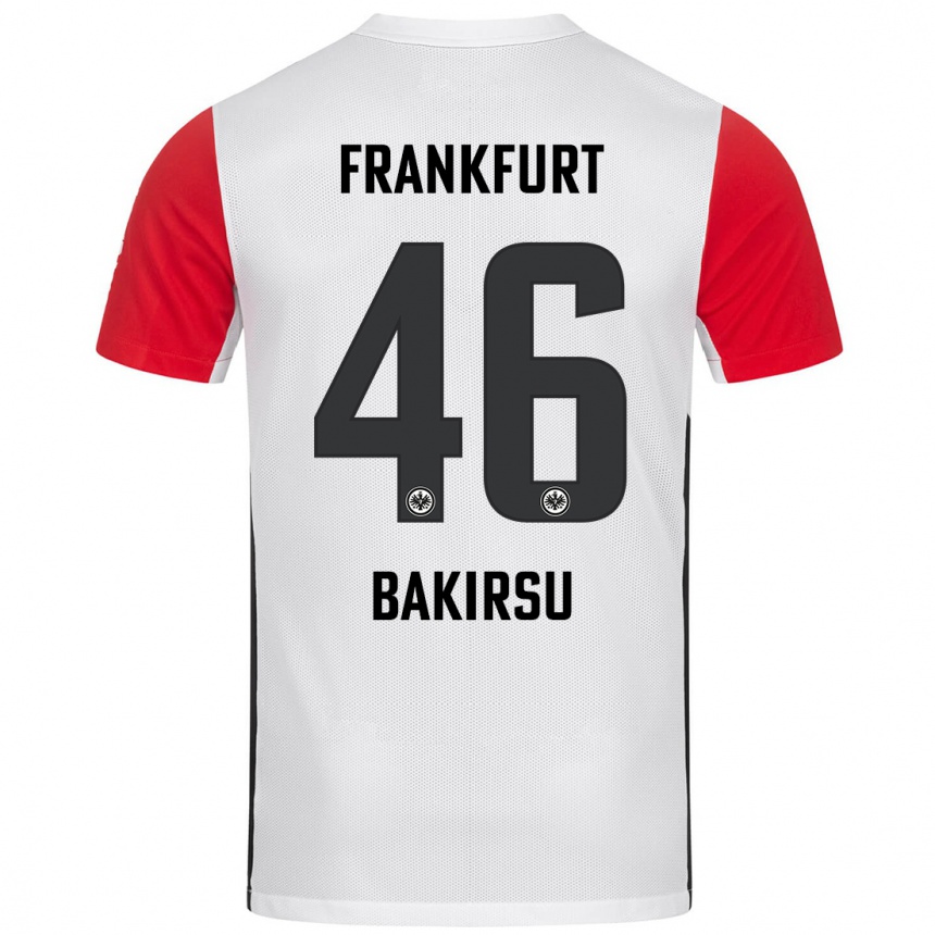 Vaikiškas Hüseyin Bakirsu #46 Balta Raudona Namų Marškinėliai 2024/25 T-Shirt