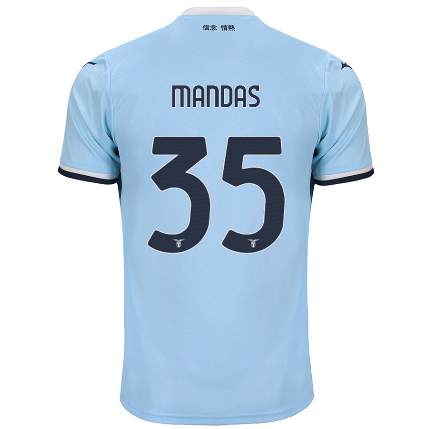 Vaikiškas Christos Mandas #35 Mėlyna Namų Marškinėliai 2024/25 T-Shirt