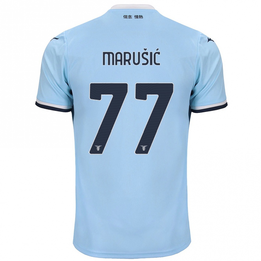 Vaikiškas Adam Marusic #77 Mėlyna Namų Marškinėliai 2024/25 T-Shirt