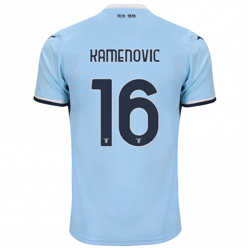 Vaikiškas Dimitrije Kamenović #16 Mėlyna Namų Marškinėliai 2024/25 T-Shirt