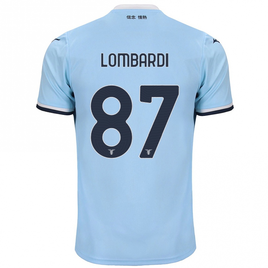 Vaikiškas Cristiano Lombardi #87 Mėlyna Namų Marškinėliai 2024/25 T-Shirt