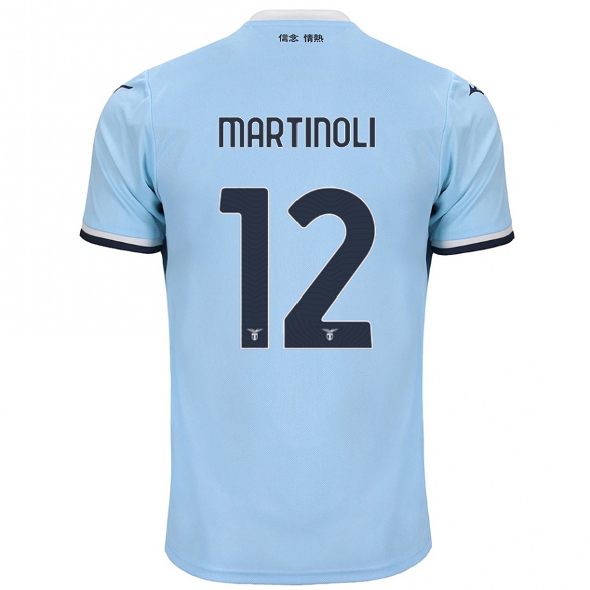 Vaikiškas Elettra Martinoli #12 Mėlyna Namų Marškinėliai 2024/25 T-Shirt