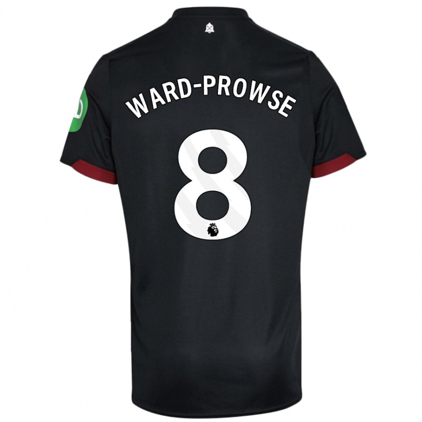 Vaikiškas James Ward-Prowse #8 Juoda Balta Išvykos Marškinėliai 2024/25 T-Shirt