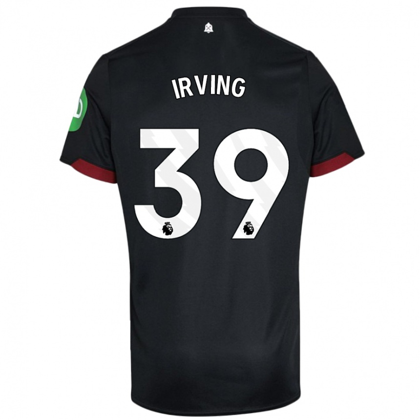 Vaikiškas Andy Irving #39 Juoda Balta Išvykos Marškinėliai 2024/25 T-Shirt