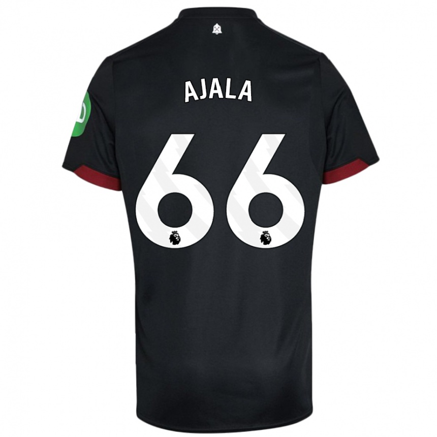 Vaikiškas Joshua Ajala #66 Juoda Balta Išvykos Marškinėliai 2024/25 T-Shirt