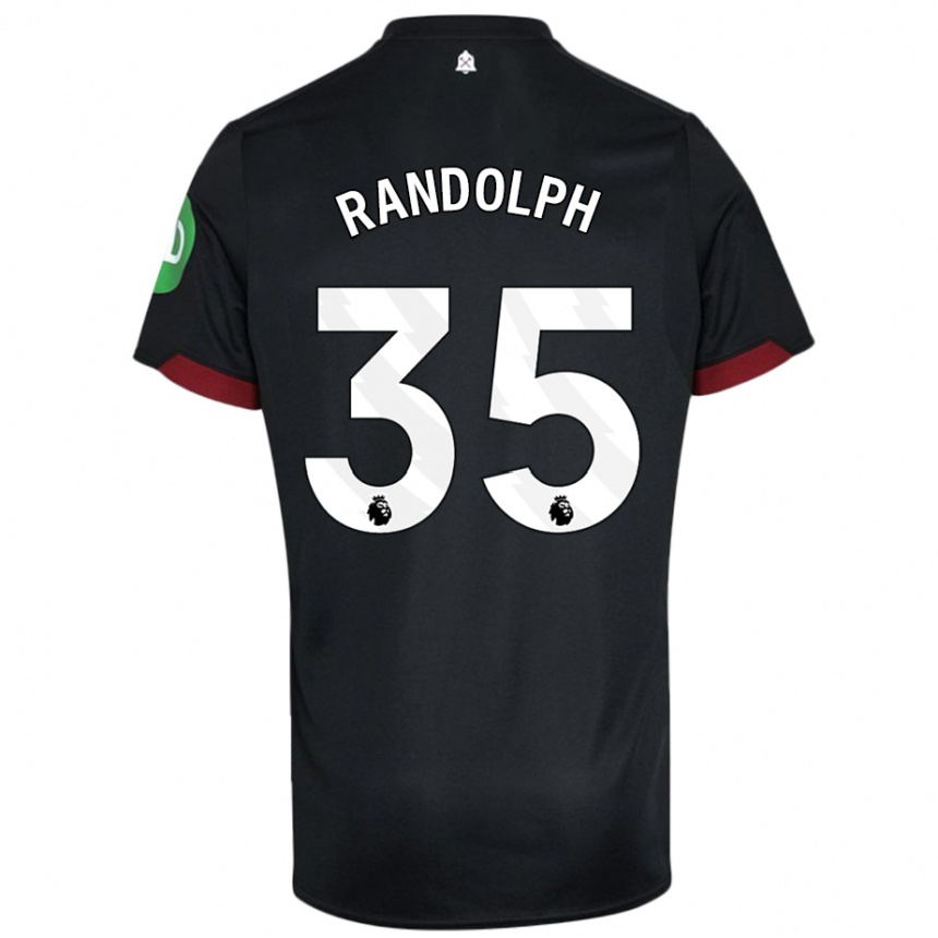 Vaikiškas Darren Randolph #35 Juoda Balta Išvykos Marškinėliai 2024/25 T-Shirt