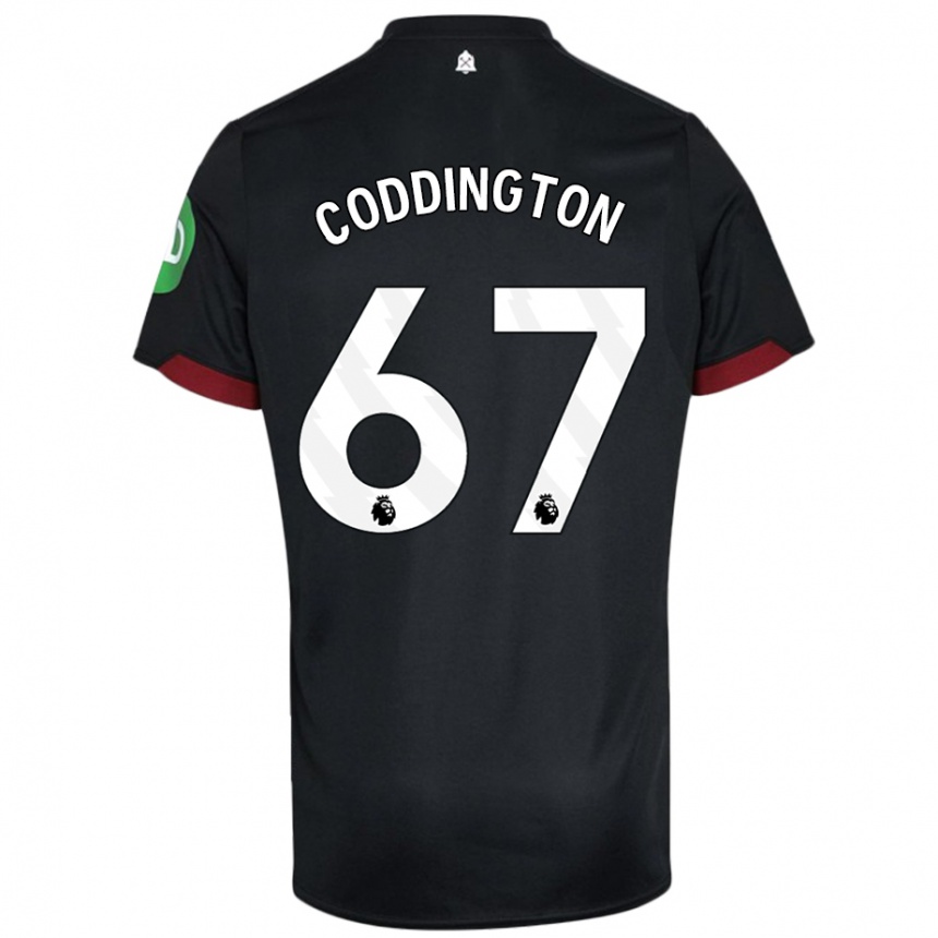 Vaikiškas Remy Coddington #67 Juoda Balta Išvykos Marškinėliai 2024/25 T-Shirt