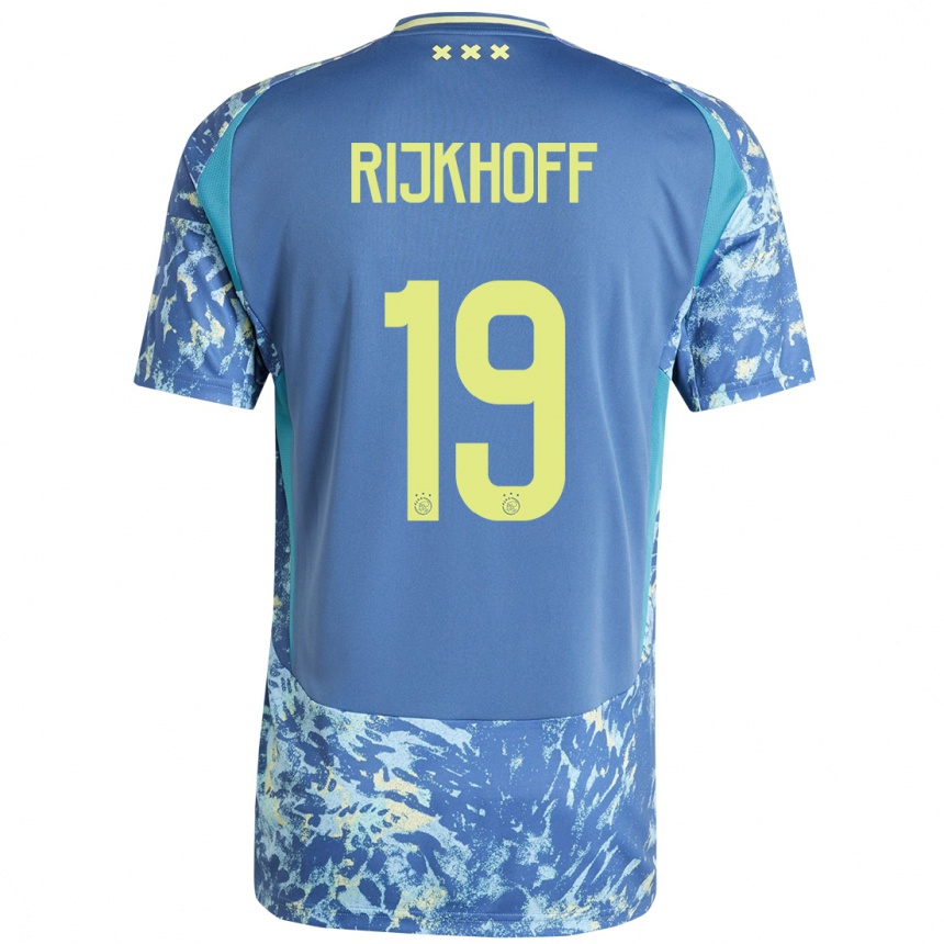 Vaikiškas Julian Rijkhoff #19 Pilka Mėlyna Geltona Išvykos Marškinėliai 2024/25 T-Shirt