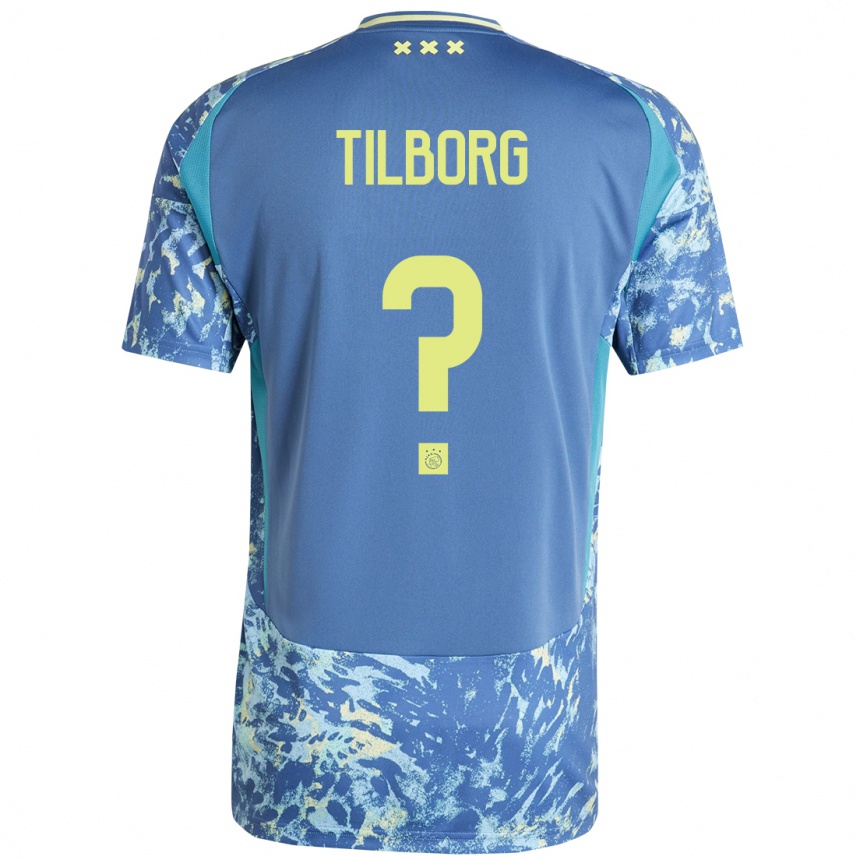 Vaikiškas Sesynijo Tilborg #0 Pilka Mėlyna Geltona Išvykos Marškinėliai 2024/25 T-Shirt