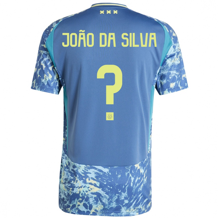 Vaikiškas Miguel João Da Silva #0 Pilka Mėlyna Geltona Išvykos Marškinėliai 2024/25 T-Shirt