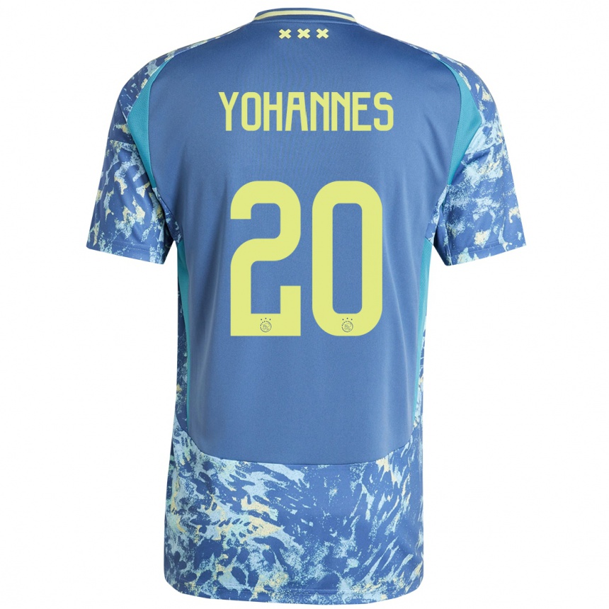 Vaikiškas Lily Yohannes #20 Pilka Mėlyna Geltona Išvykos Marškinėliai 2024/25 T-Shirt