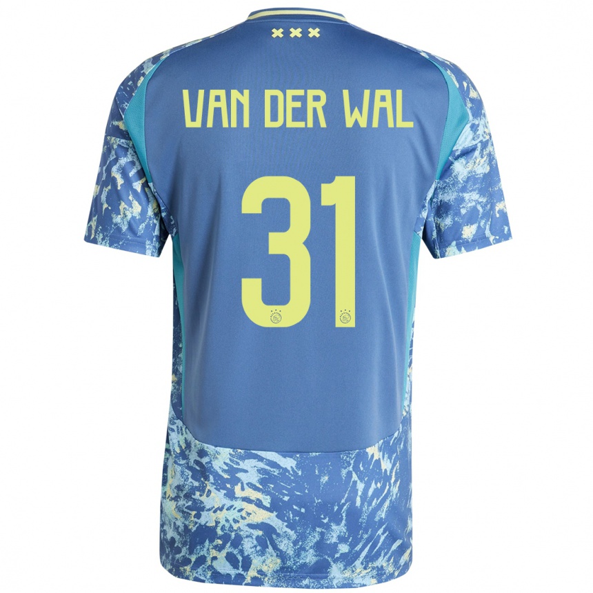 Vaikiškas Dionne Van Der Wal #31 Pilka Mėlyna Geltona Išvykos Marškinėliai 2024/25 T-Shirt