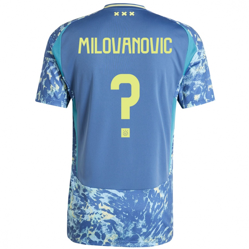 Vaikiškas Mateja Milovanovic #0 Pilka Mėlyna Geltona Išvykos Marškinėliai 2024/25 T-Shirt