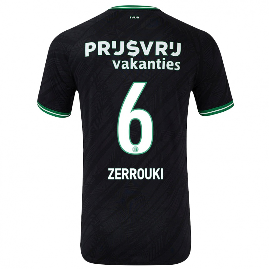 Vaikiškas Ramiz Zerrouki #6 Juoda Žalia Išvykos Marškinėliai 2024/25 T-Shirt